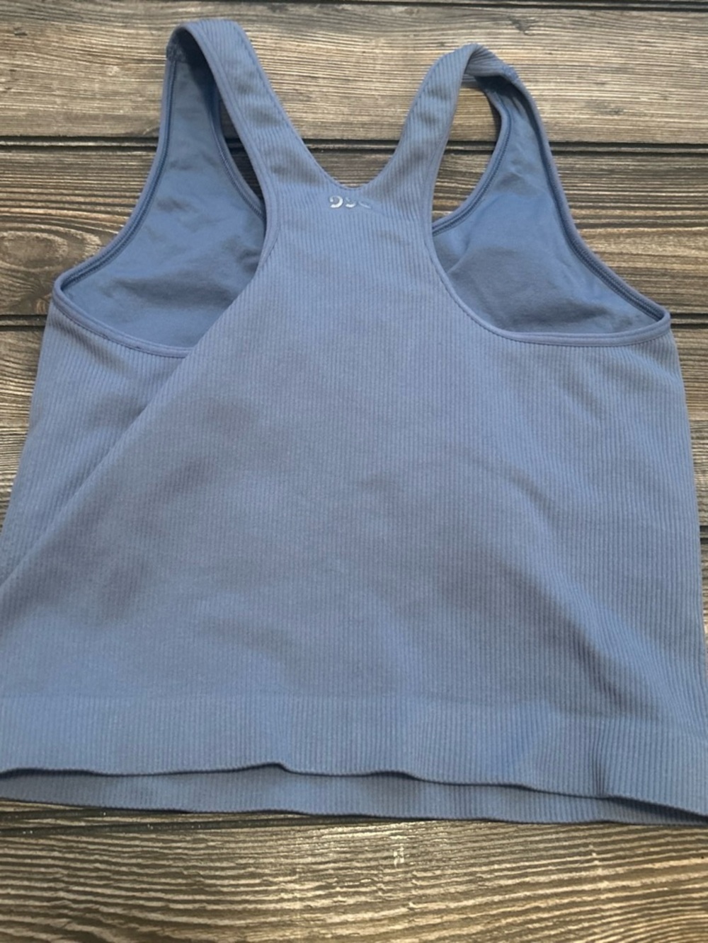 DSG Ribbed Racerback Tank Top - Light Blue - Picture 2 of 3